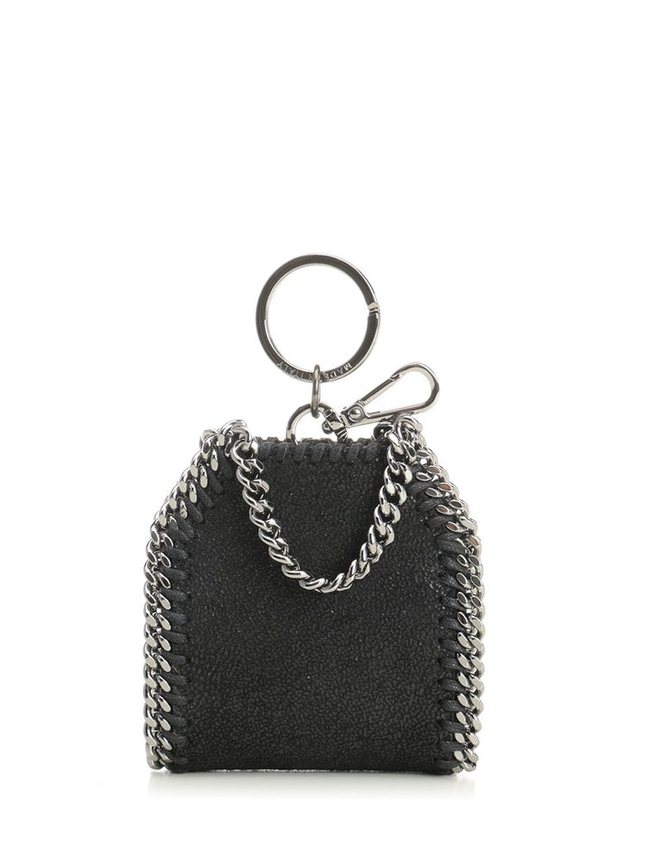 Stella Mccartney Falabella Airpods Case Keychain Small leather goods - Black | ef5d794c92094ce8a30587b9f2eb39e0891dca48