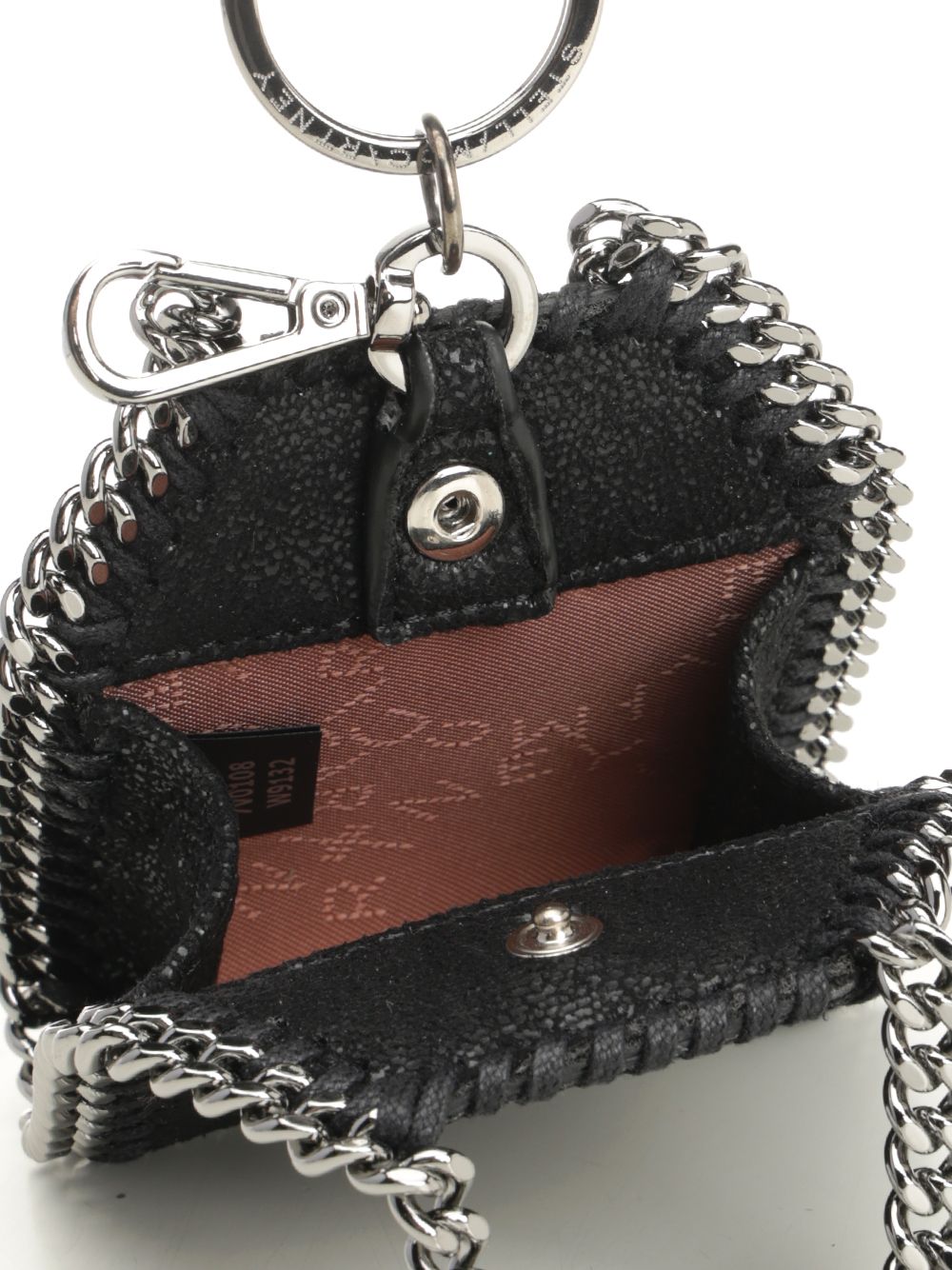 Stella Mccartney Falabella Airpods Case Keychain Small leather goods - Black | 452c4ba1ebbbb58485d472b685961dda9968e1f6