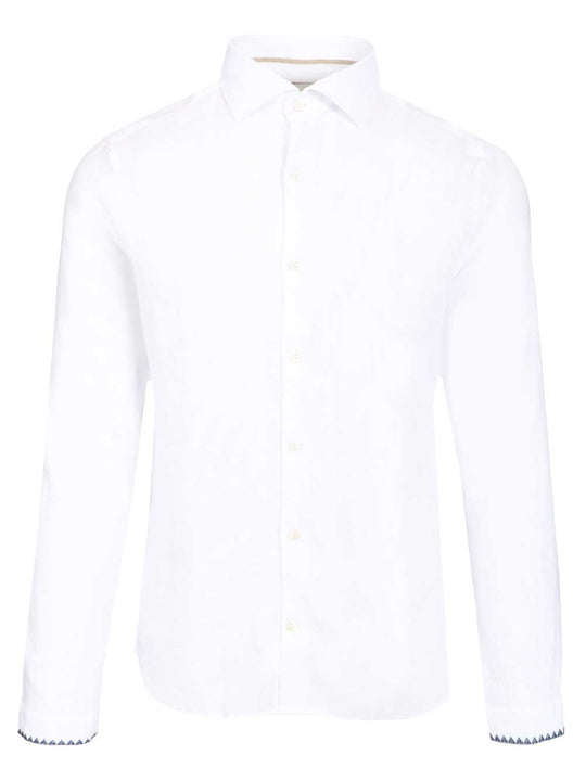 Camicia Ricamo 100 Cotone Shirts White