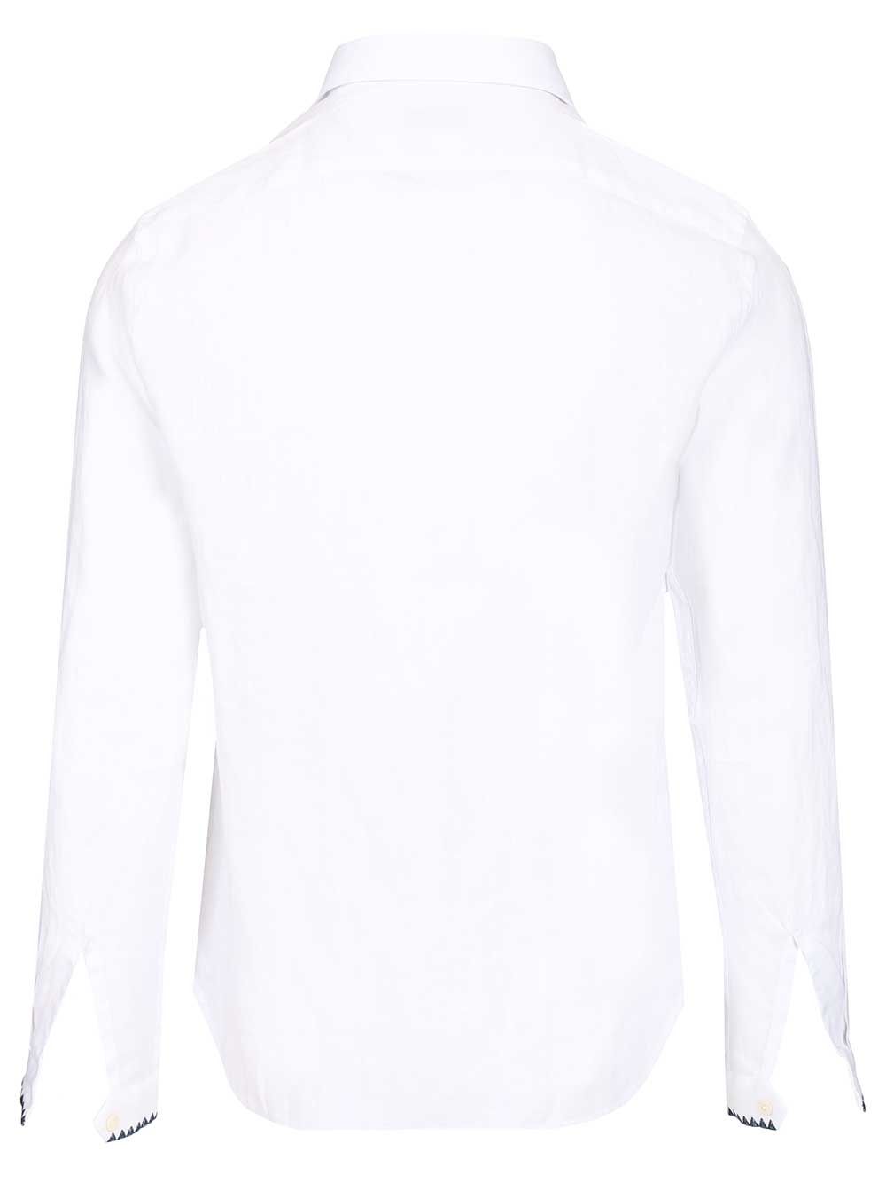 Al Duca D'Aosta Camicia  Ricamo 100 Cotone Shirts - White | 91036a9b79f26102ceabd78035c94f7b63666285