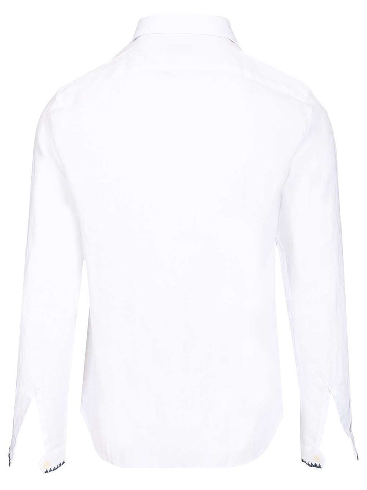 Al Duca D'Aosta Camicia  Ricamo 100 Cotone Shirts - White | 91036a9b79f26102ceabd78035c94f7b63666285