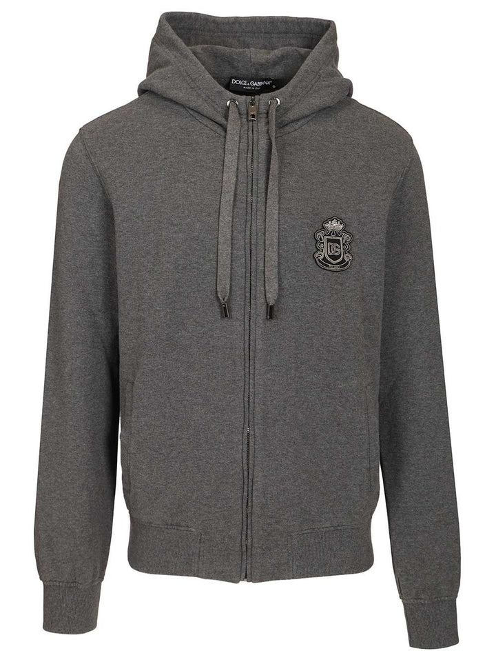Dolce & Gabbana Hooded Sweatshirt Sweatshirts - Grey | 00d639b137440dca9614b664c70ef17a6984e597