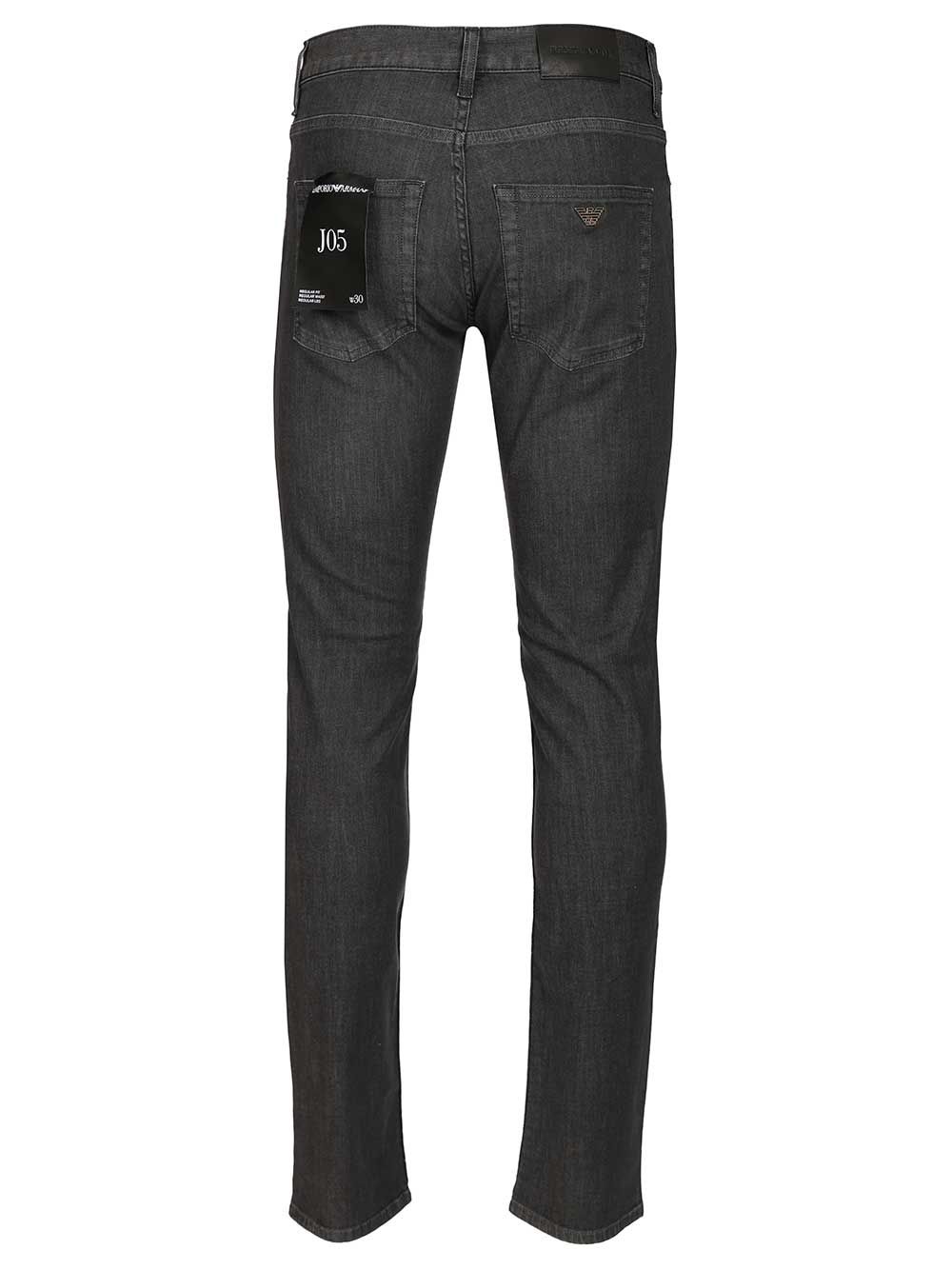 Emporio Armani Straight Denim Light Cotton Jeans - Grey | 506cf7f7dcf1e1cf14ec1806112d8c2c6823ba5d