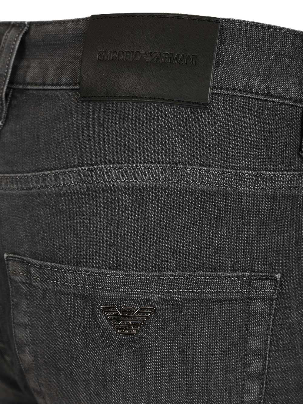 Emporio Armani Straight Denim Light Cotton Jeans - Grey | af6c88cdb65f0745a8f0d02094e806d28d6fe1ed