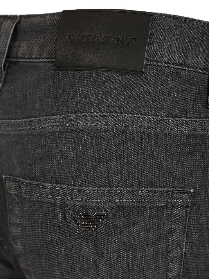 Emporio Armani Straight Denim Light Cotton Jeans - Grey | af6c88cdb65f0745a8f0d02094e806d28d6fe1ed
