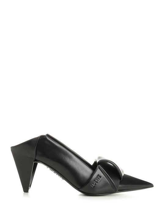 Origami Flap Back Pump 70 Pumps Black