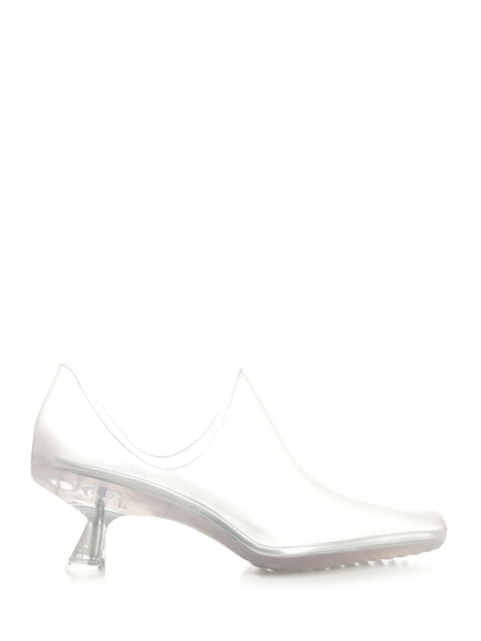 Emily Aqua Bootie 45 In Rubber With Multicolor Socks Pumps White