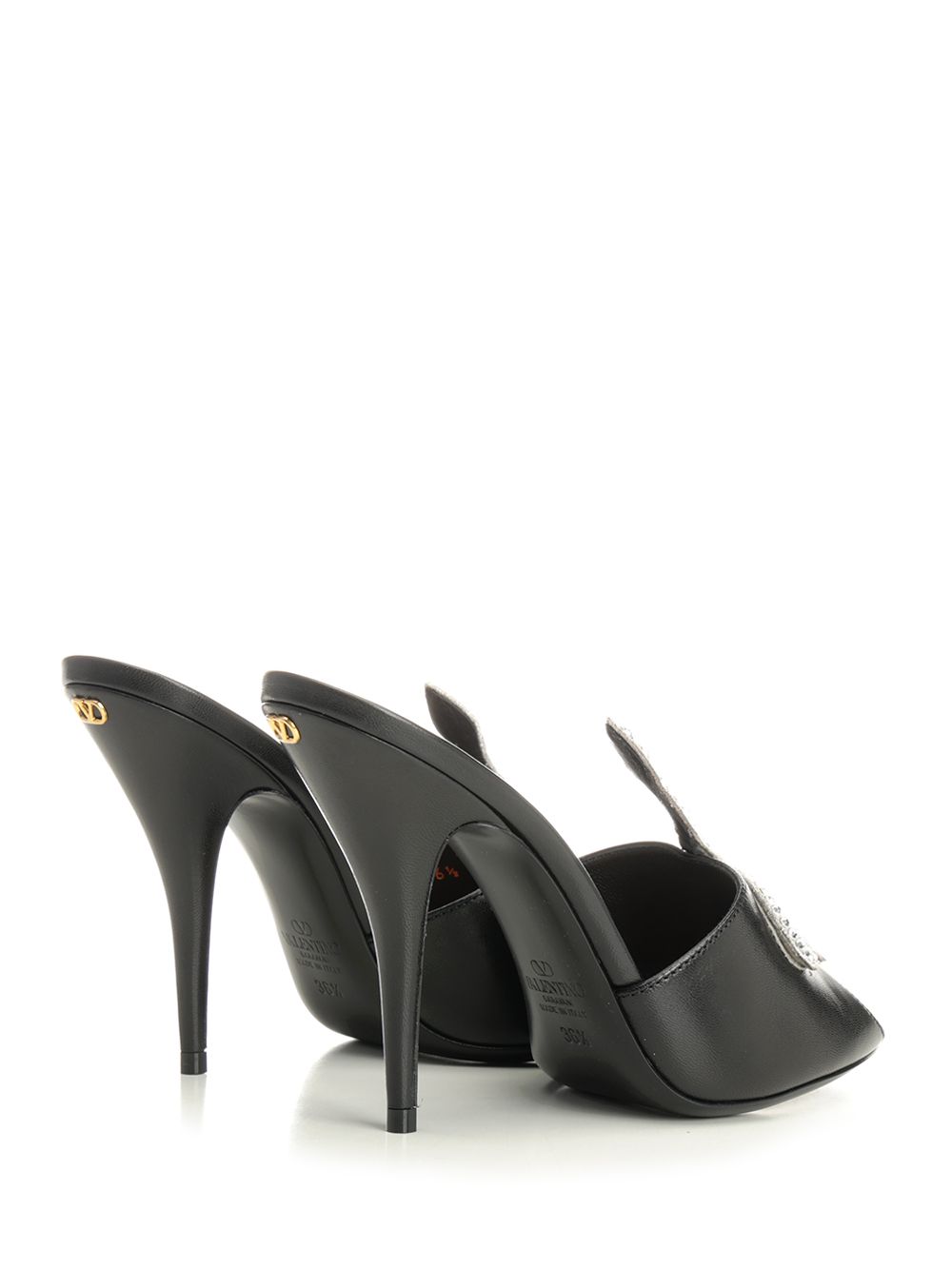 Valentino Garavani Vg Coeur Vipère Slide T.105 Sandals - Black | 0b78d36a02dab841bfe906bb96efda9be5d187bd