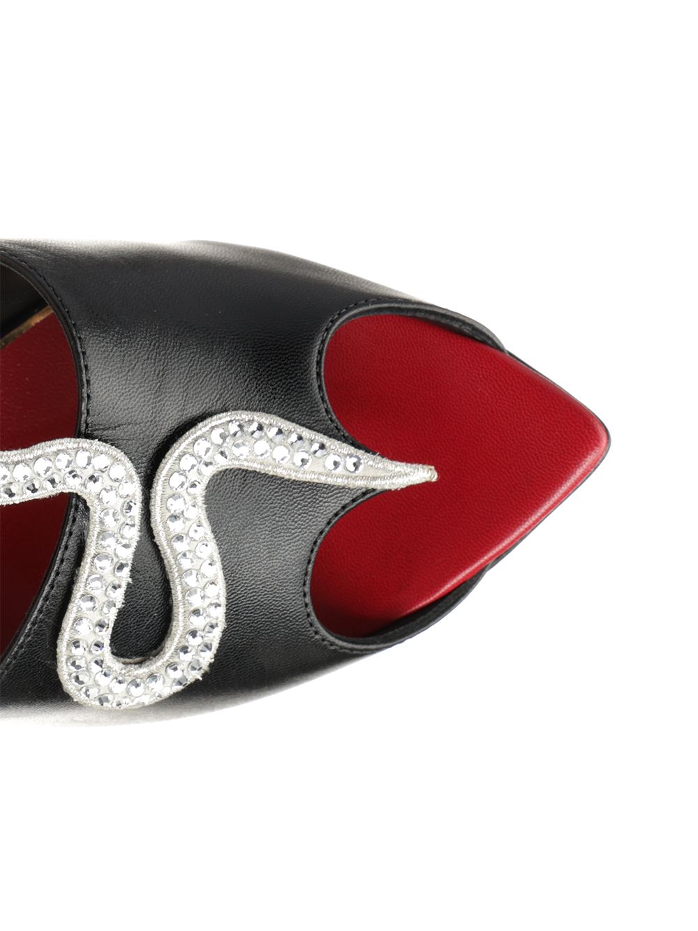 Valentino Garavani Vg Coeur Vipère Slide T.105 Sandals - Black | 90715e1bee4d8a0c162a59c086ee545480e504ae