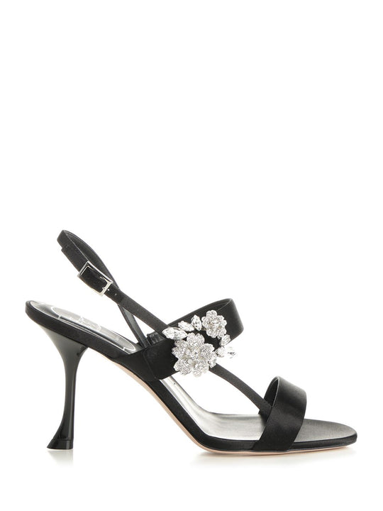 Mini Bouquet Sandals Black