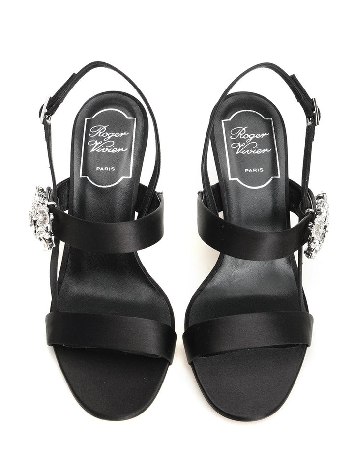 Roger Vivier Mini Bouquet Sandals - Black | a22fc9f4f47ba28f2c8932685048cdedf032e244