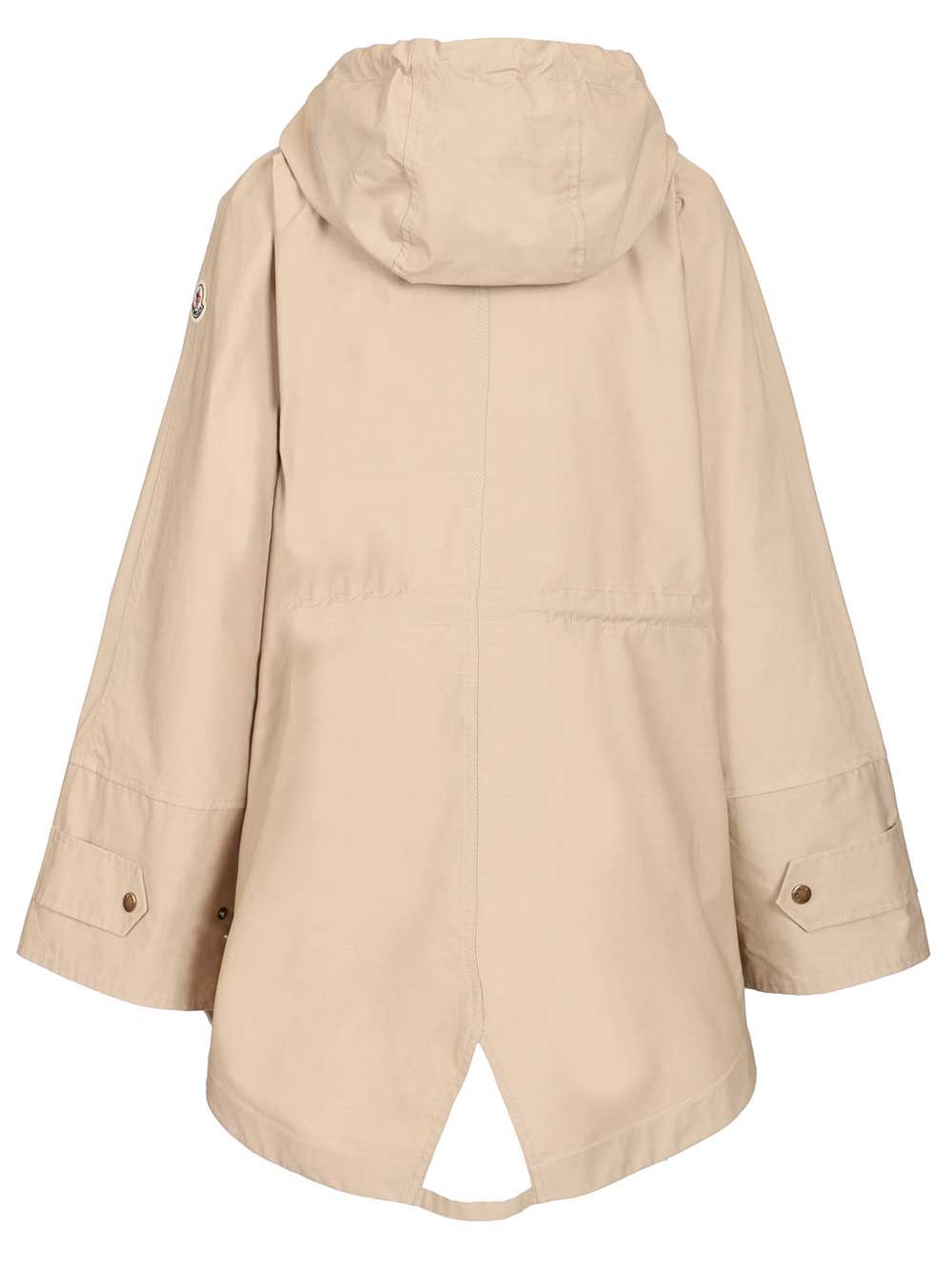 Moncler Brunnera Long Parka Jackets - Beige | 009b9d955e9867b7d33d61bff827e434d7f64ac9