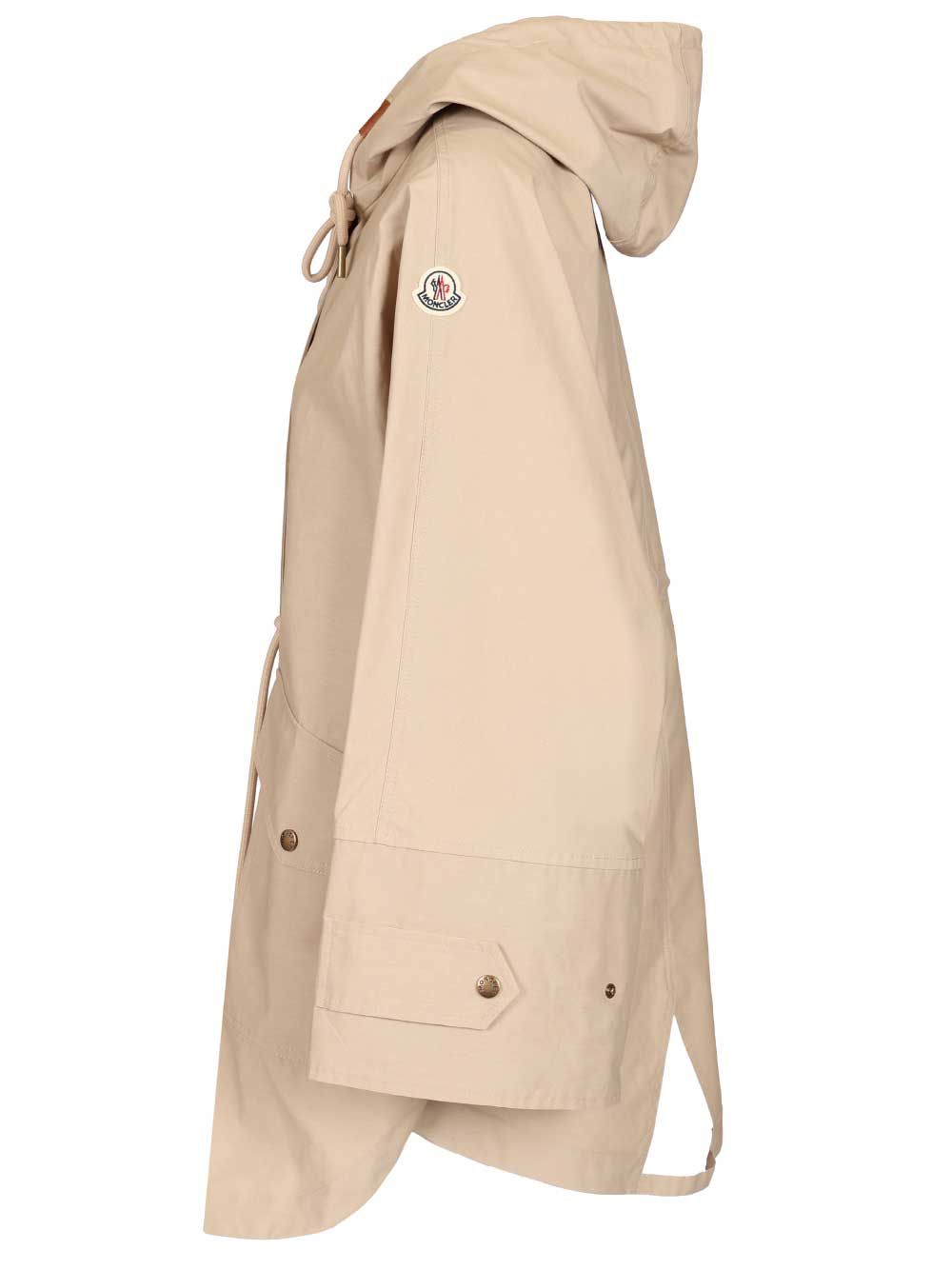 Moncler Brunnera Long Parka Jackets - Beige | 47aec14b3b5370de55aba1244e1463d3a0121bb0