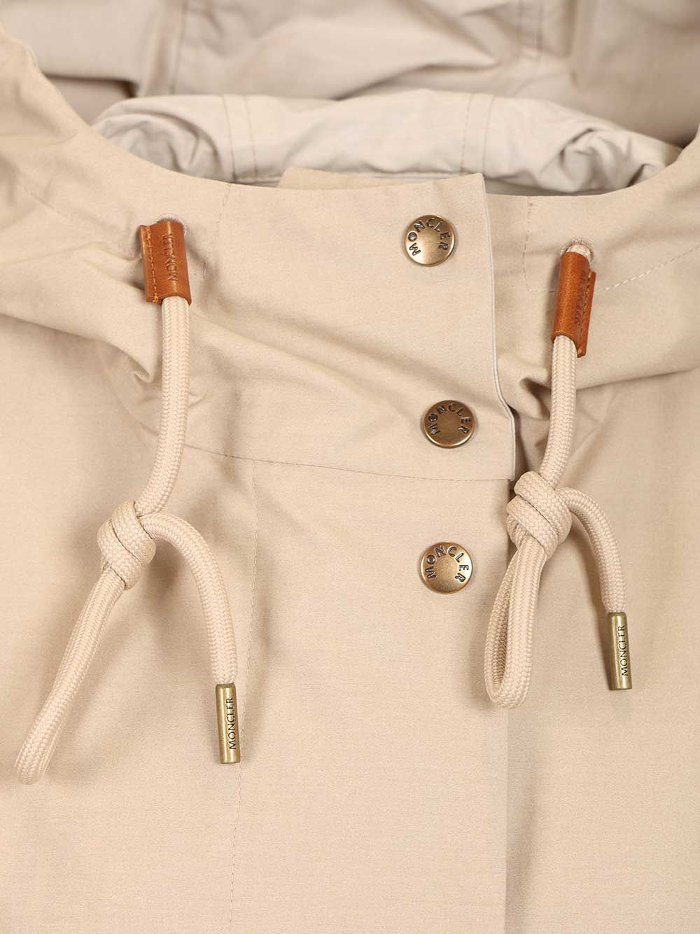 Moncler Brunnera Long Parka Jackets - Beige | adcb20b6aaa198bc42f7367b682e521de20f67d3