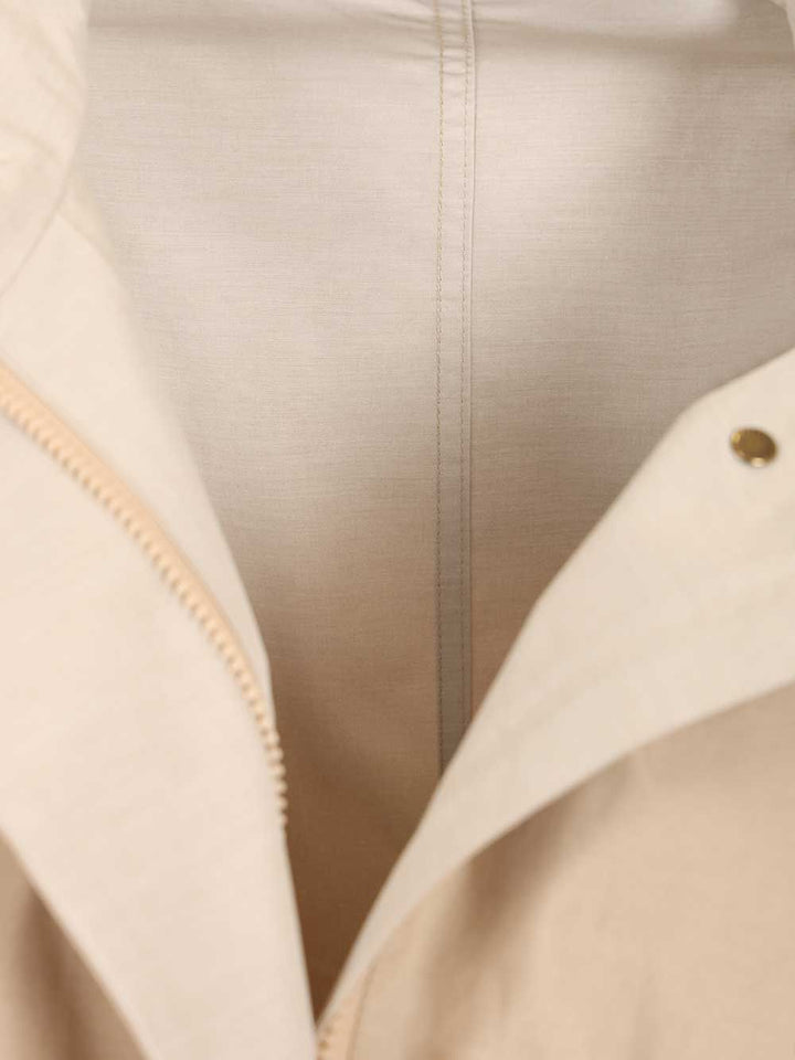 Moncler Brunnera Long Parka Jackets - Beige | c1e4941f49319b1700cc7830d7336e5e56d6b897