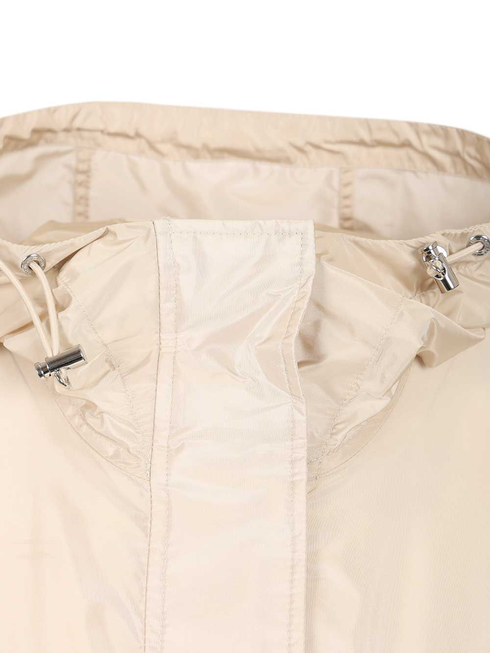 Moncler Weteau Waterproof Jacket With Hood And Ruffles Jackets - White | f2e5084c4226e0d582fdc1c615b995ebe57a0d4f