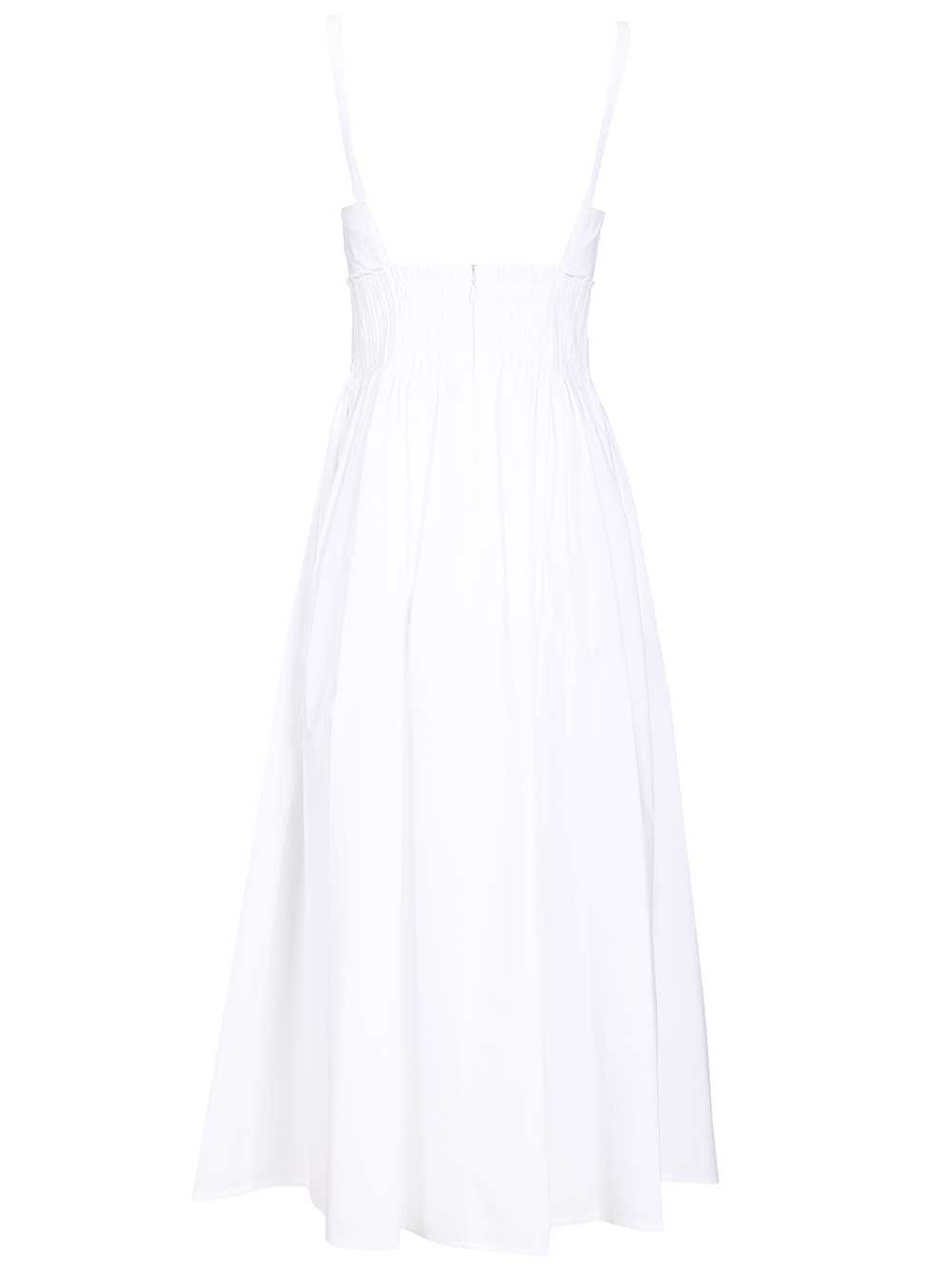 Emporio Armani Long Poplin Dress Dresses - White | f96f5cd8cf34b1408c96992ca4cb25ea255c699f