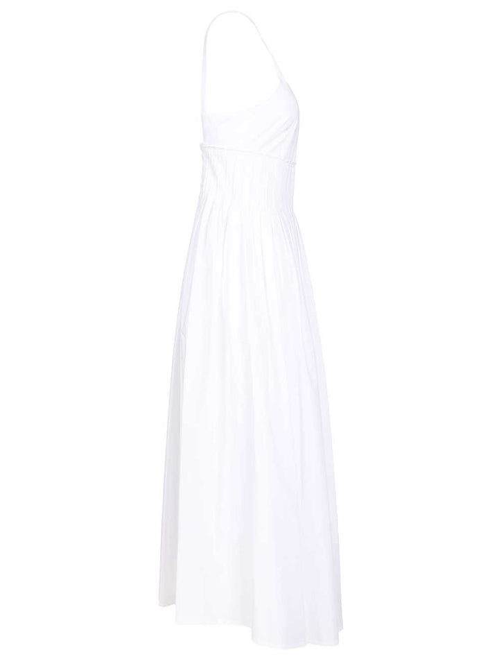 Emporio Armani Long Poplin Dress Dresses - White | 848c64dcd0db4921406383fdaae5e2560e0f8930
