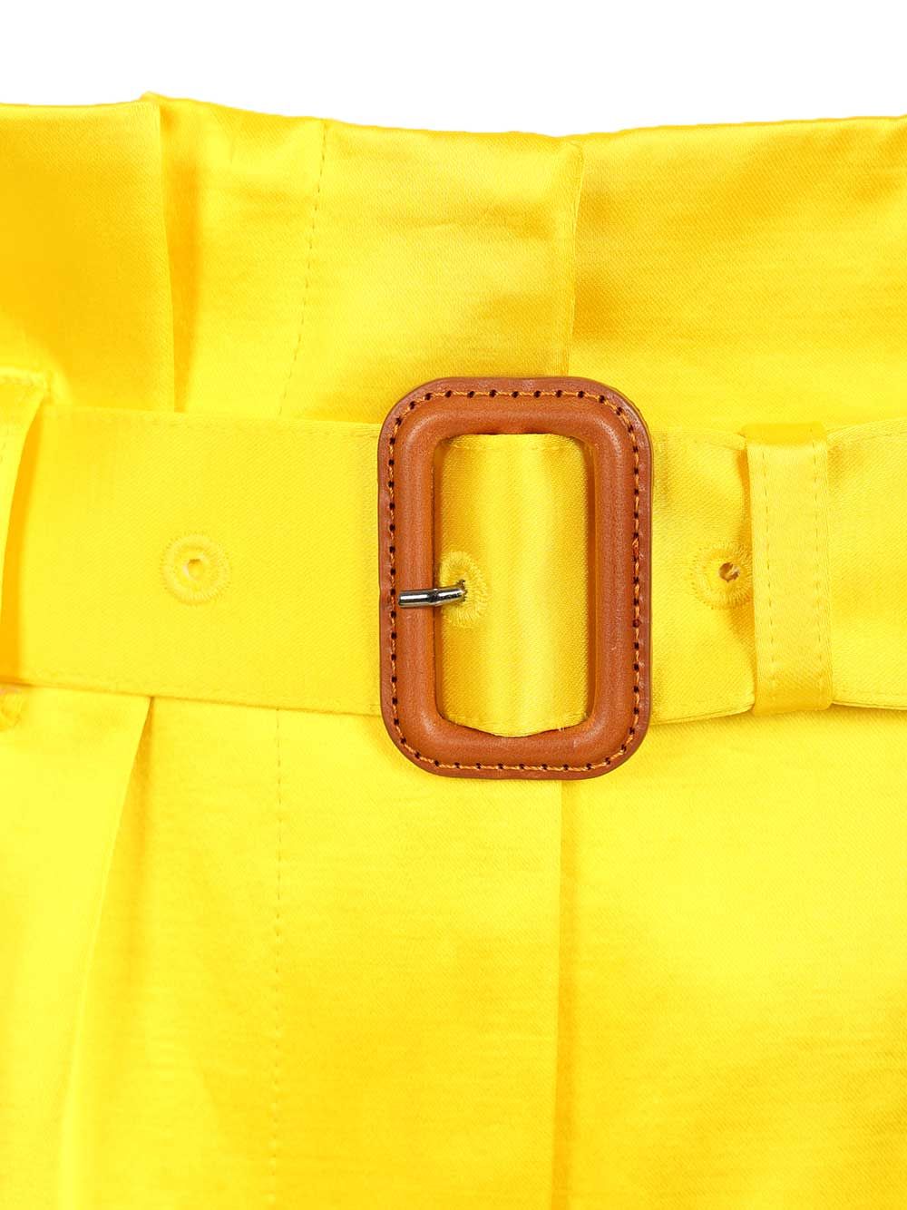 Dries Van Noten Seachy Cotton Satin Skirt Skirts - Yellow | de06ca0269ec9deeb25d90f45da45ba7bfa0b845