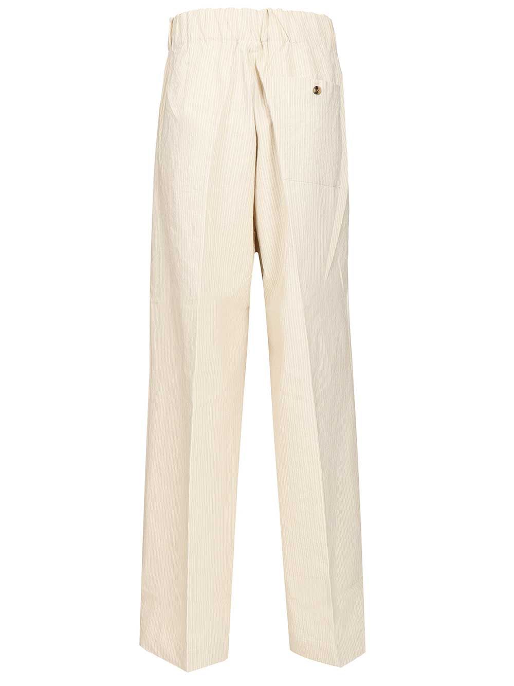 Dries Van Noten Striped Trousers - White | 9c3bdbeddc57a74db77fe41a03e5df3f5dc70858