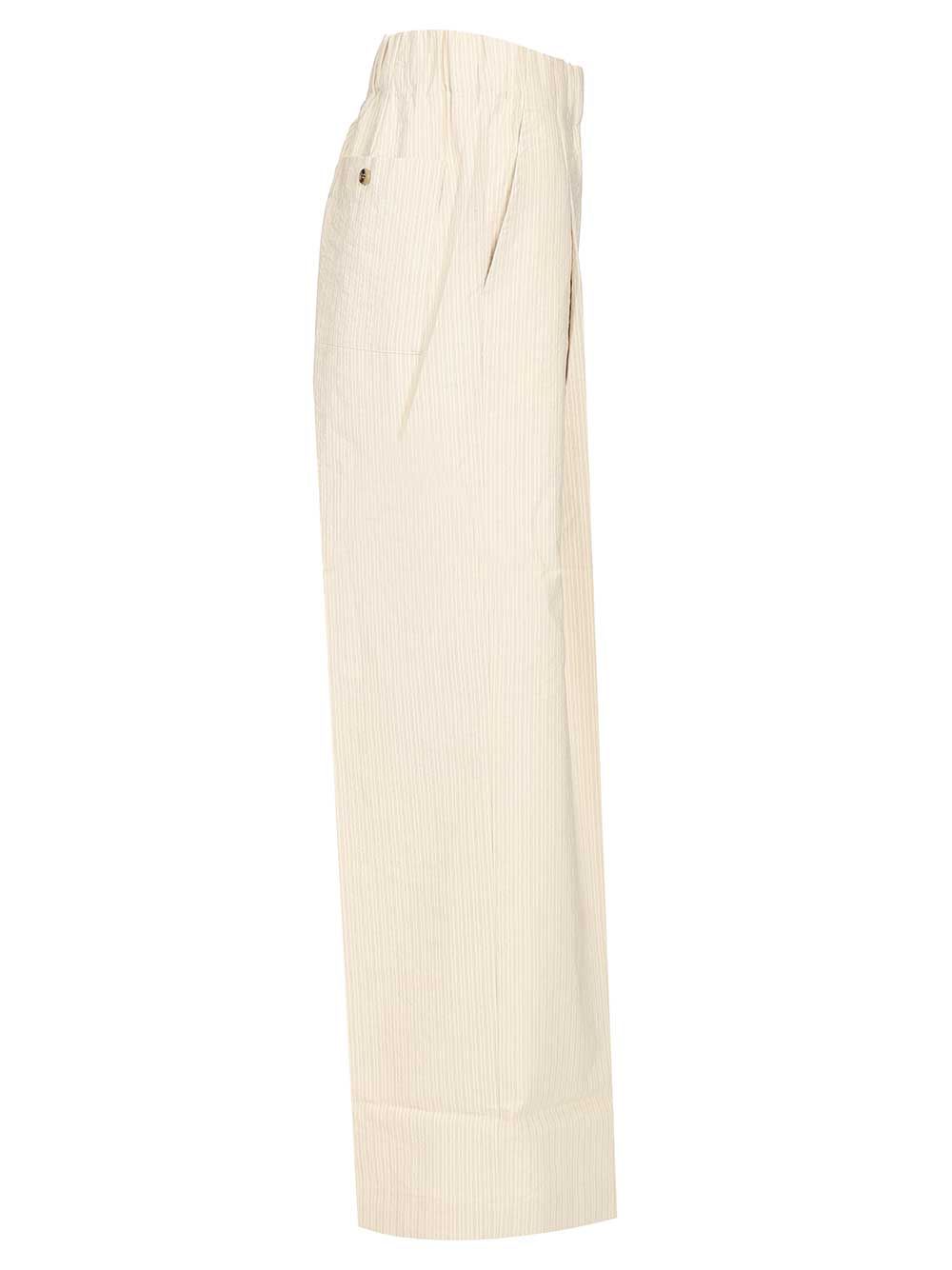 Dries Van Noten Striped Trousers - White | 88981c25ea653084f72bda5d088d1cc49d1a41e3