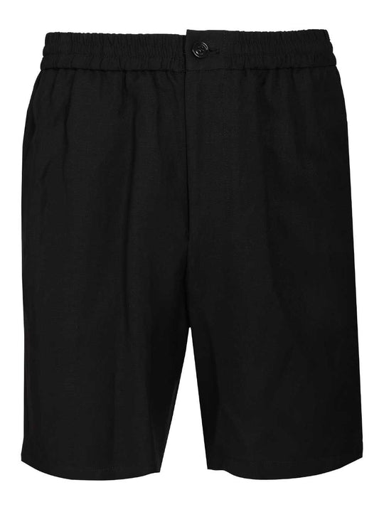 Shorts With Elasticated Waist Trousers Black