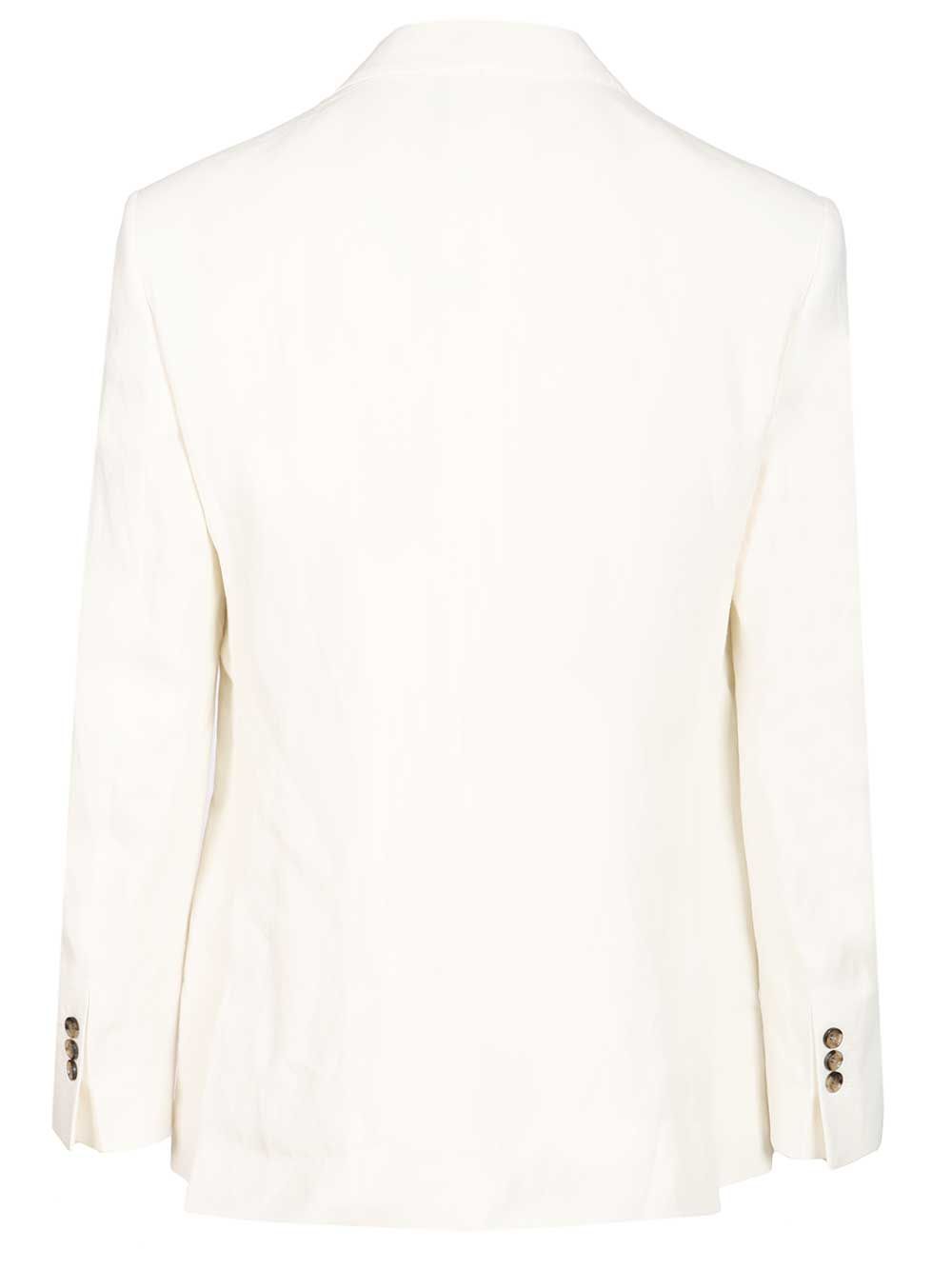 Ami Single-Breasted Jacket Jackets - White | 03cd3df45c60e659662543f812f07872fa3d03c3