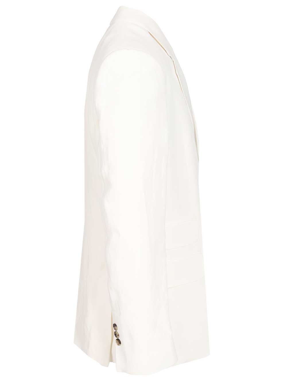 Ami Single-Breasted Jacket Jackets - White | 1c091689b42c20a2ffc2e402fb81dfcbf618a37e