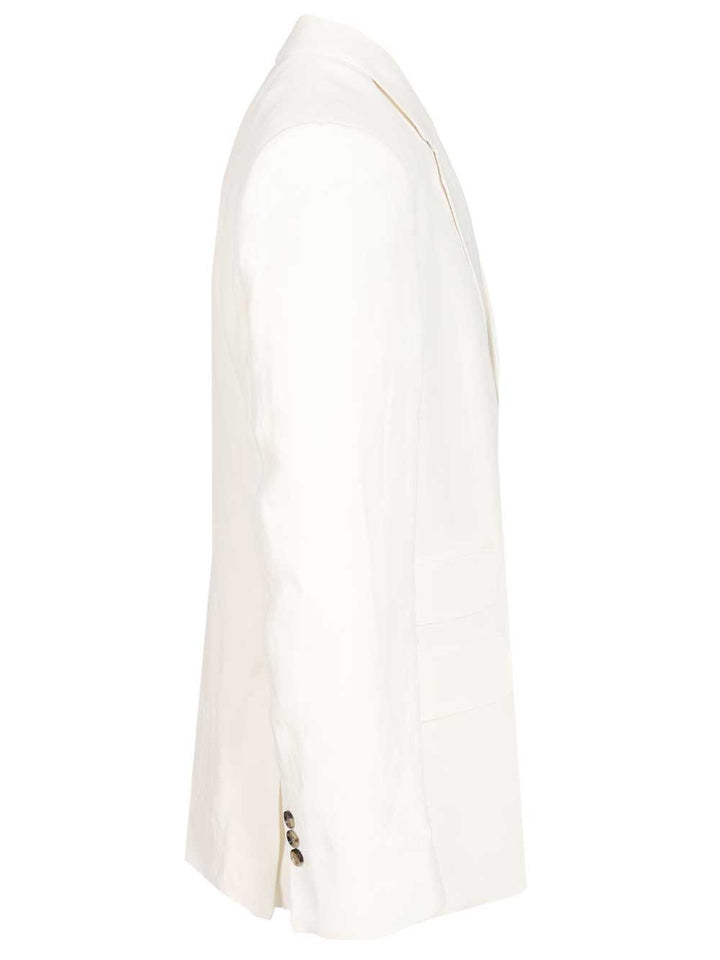 Ami Single-Breasted Jacket Jackets - White | 1c091689b42c20a2ffc2e402fb81dfcbf618a37e