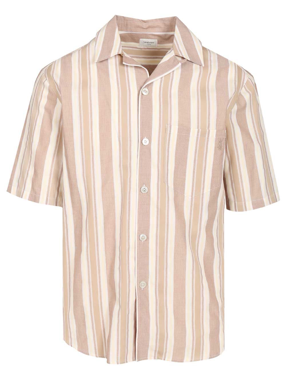 Saint Laurent Striped Cotton Shirt Shirts - Multicolor | a83e7f104807057350ce9acf2a849598dff1349e