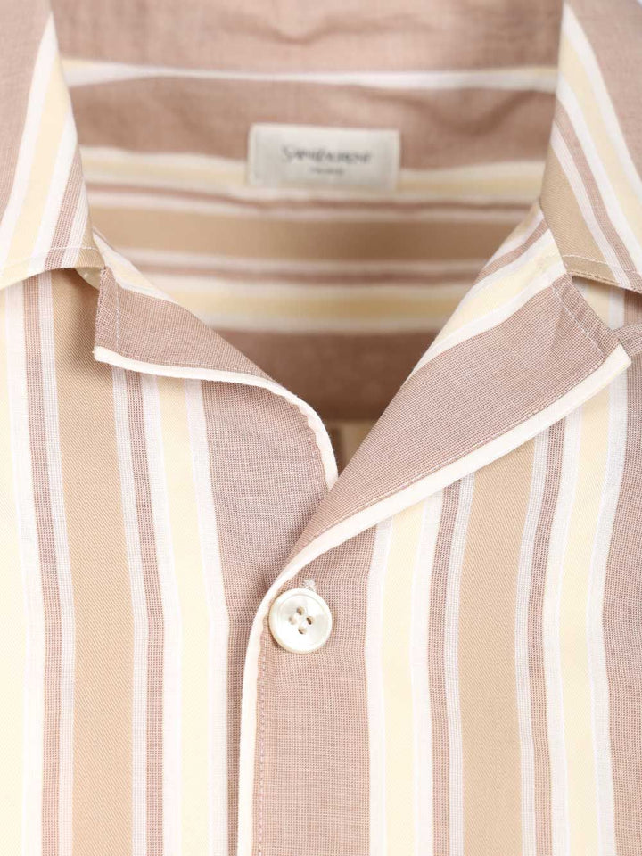 Saint Laurent Striped Cotton Shirt Shirts - Multicolor | 723fbe9630d6d46f70c964330176a94d8d422d46