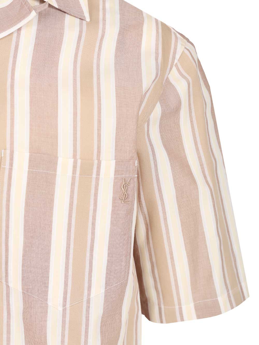 Saint Laurent Striped Cotton Shirt Shirts - Multicolor | d2b98379347bb761f7519e28909f62e23a71632d