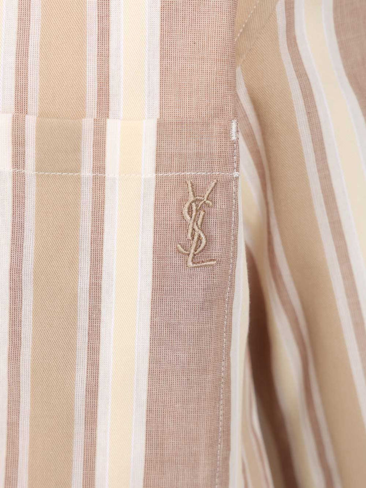 Saint Laurent Striped Cotton Shirt Shirts - Multicolor | 590545a7f8a439ed259e1881eb9ebeaf2d24201c