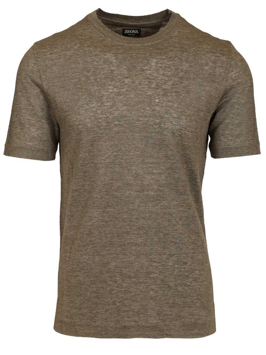 Linen . T-Shirt Green