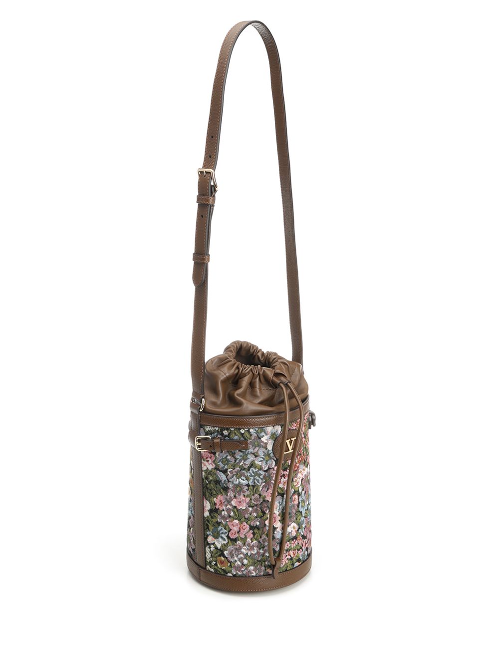 Valentino Garavani Bucket Bag In Jacquard Crossbody Bags - Brown | a53f8ff0618a52fca99946cef4c6c2a6544e0c0f