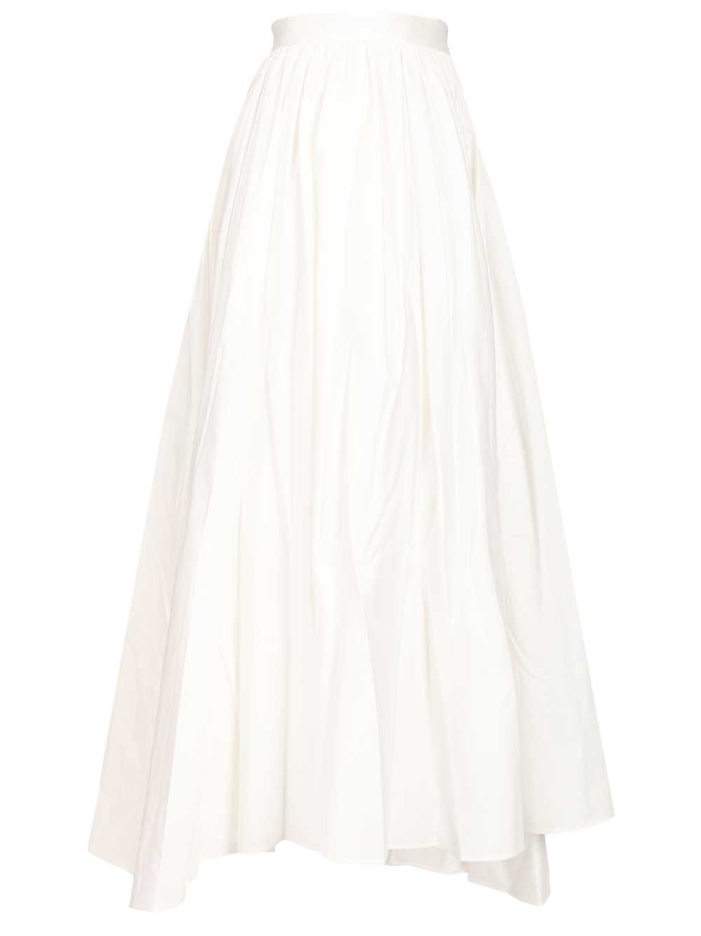 Self-Portrait Poplin Midi Skirt. Skirts - White | d04ab3b5ecd367169f890643f29478ab1115b28e