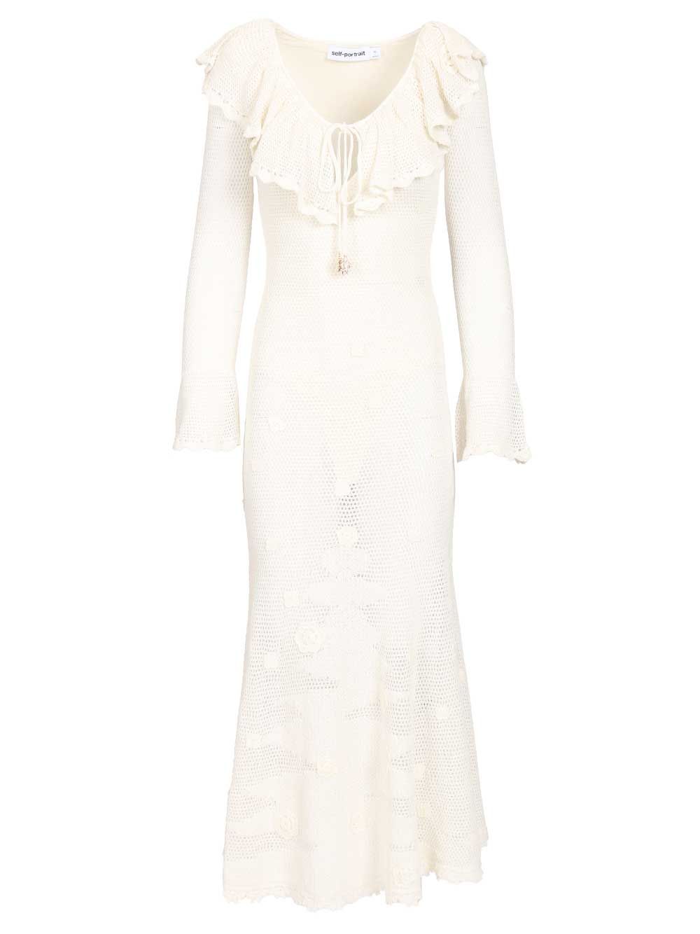 Self-Portrait White Midi Dress Dresses - White | a7772d9c348f0ab74464842d4001121463ce52f2