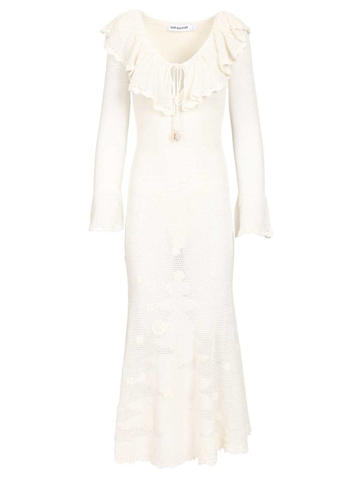 Self-Portrait White Midi Dress Dresses - White | a7772d9c348f0ab74464842d4001121463ce52f2