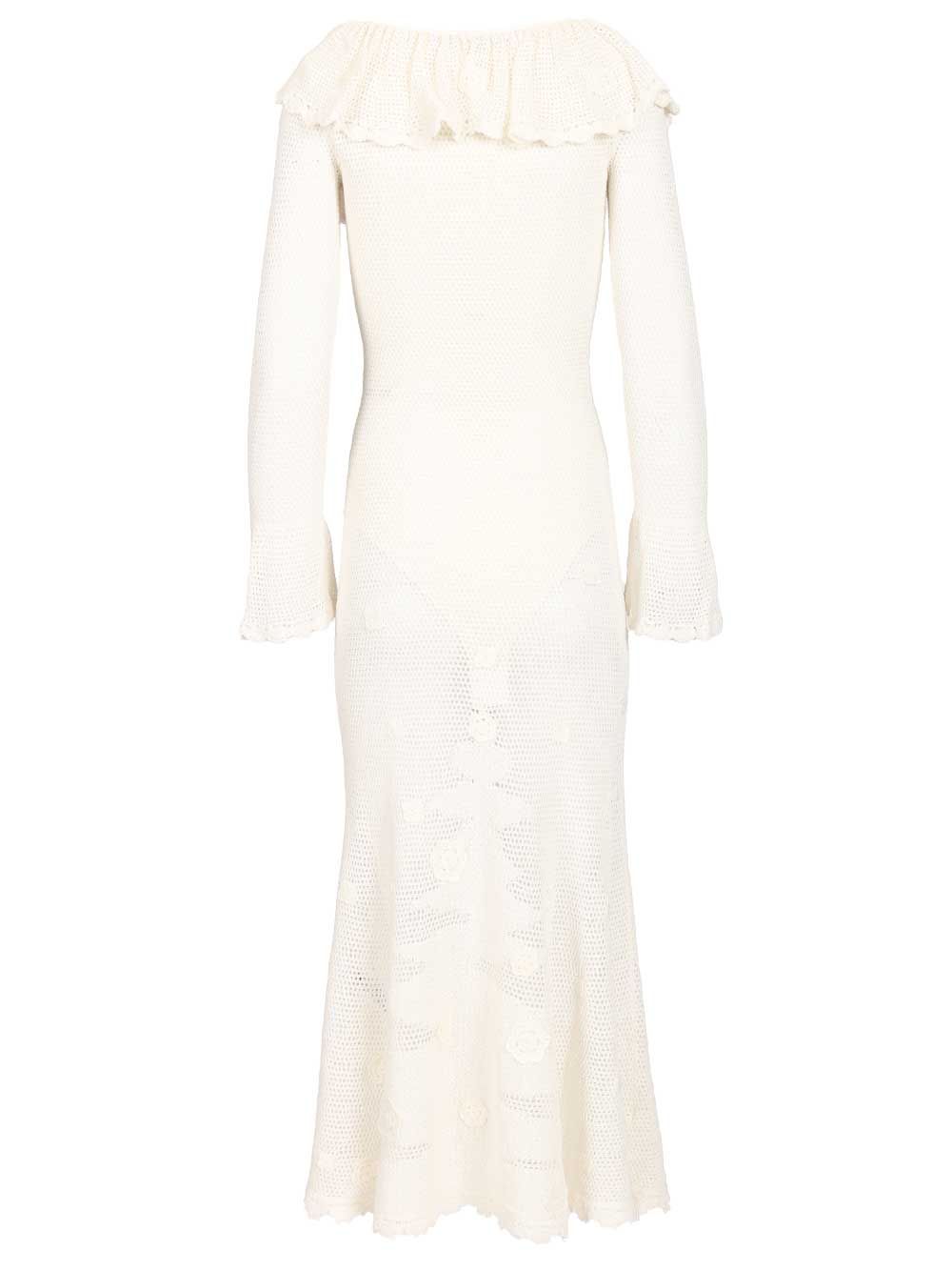 Self-Portrait White Midi Dress Dresses - White | 07cfd6ca714960901c6afb952277ea119bb3333e