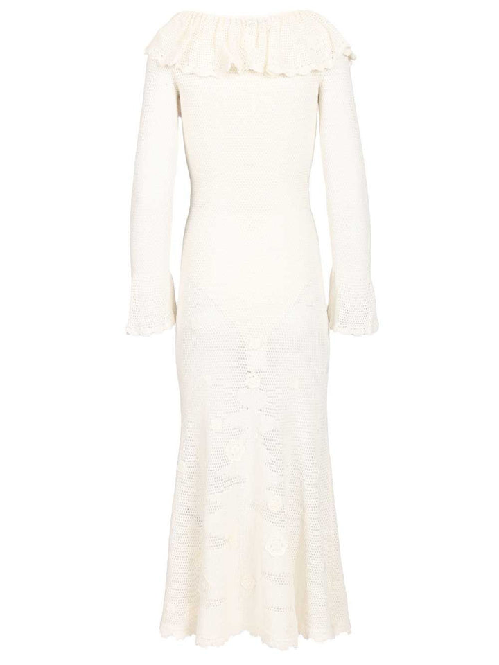 Self-Portrait White Midi Dress Dresses - White | 07cfd6ca714960901c6afb952277ea119bb3333e