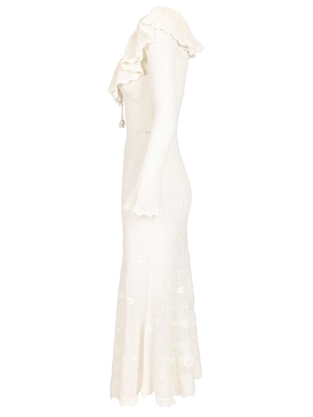 Self-Portrait White Midi Dress Dresses - White | 400c9113c4d835acb6ace392426257f51a749785