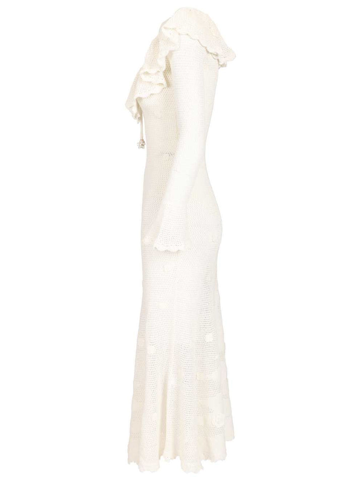 Self-Portrait White Midi Dress Dresses - White | 400c9113c4d835acb6ace392426257f51a749785