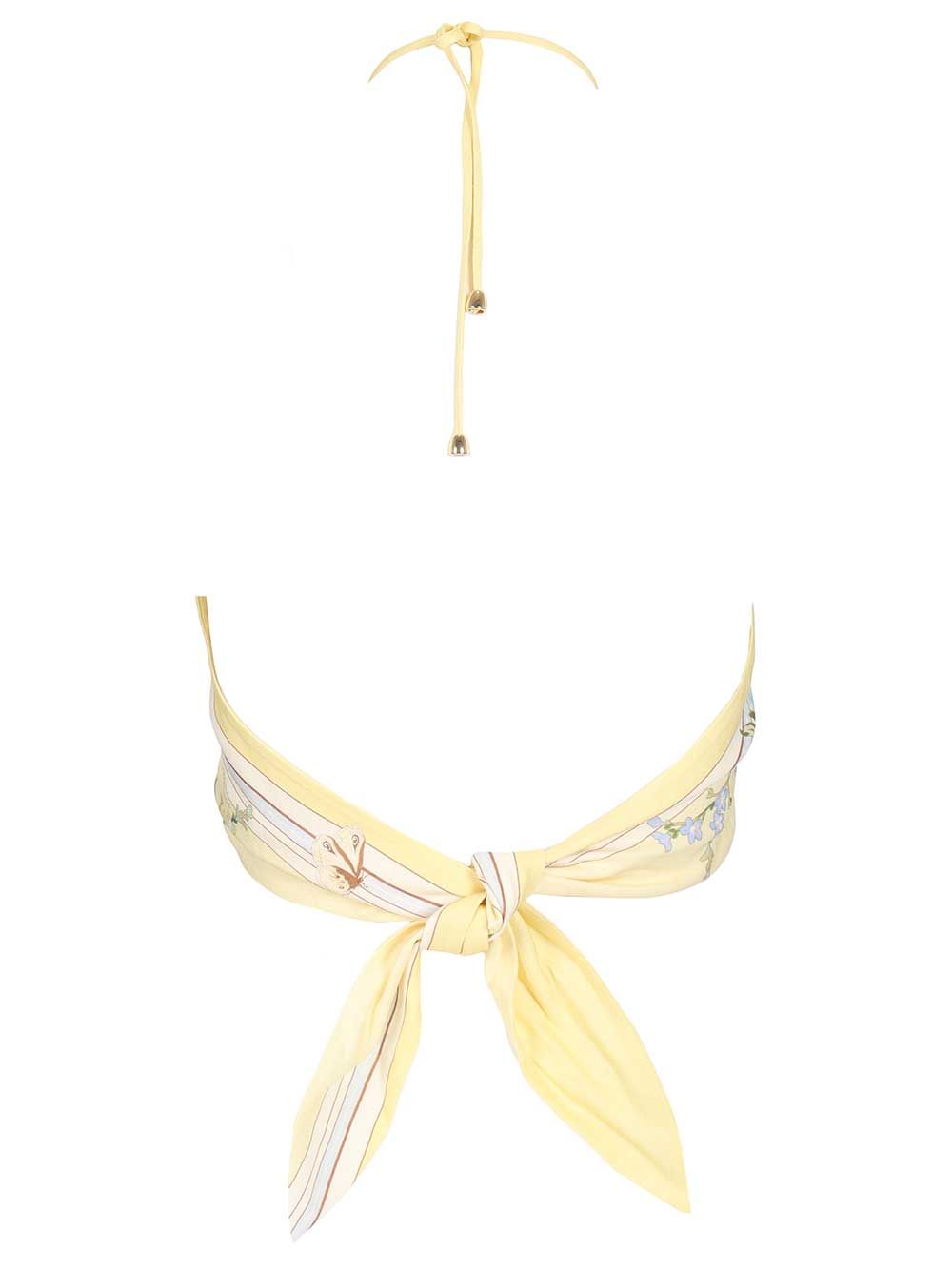 Self-Portrait Linen Top Tops - Yellow | cb3f37fa9c636cbdd3fa7c0bbba7dcf1917d56fb