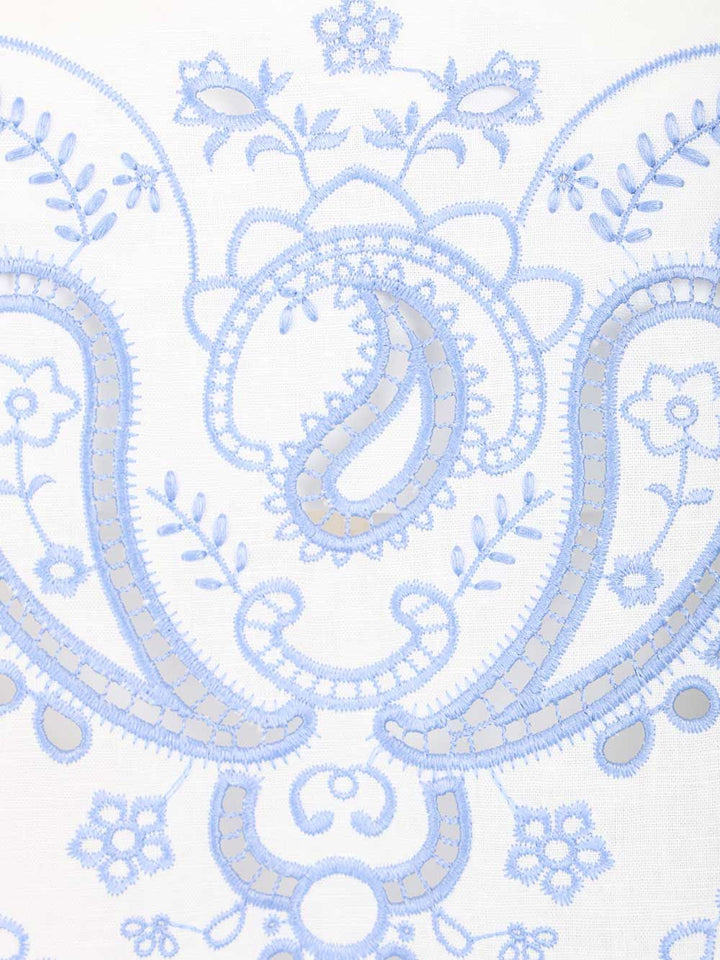 Self-Portrait Linen And Cotton Top With Embroidery Tops - White | 080acd6e57f2a3e91e1ae095e1007a13299a9e1f