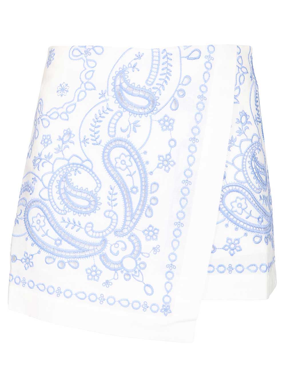 Self-Portrait Linen Shorts Trousers - White | 3fda9a51ccef2842bd64252e905f5d0c769fc514