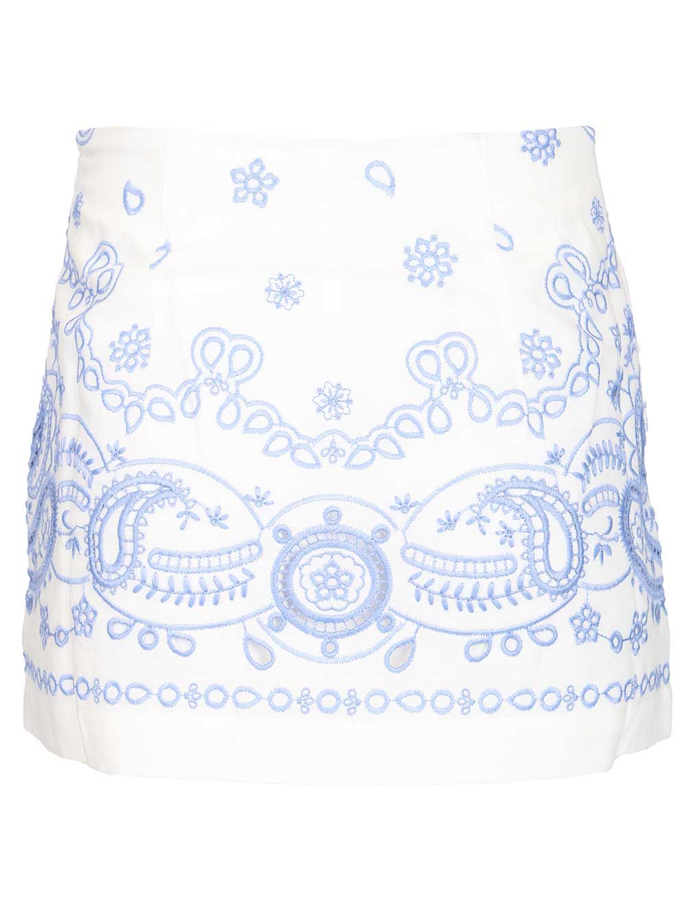Self-Portrait Linen Shorts Trousers - White | b5c9f3764665f7c88972d650258bf3490ca61729