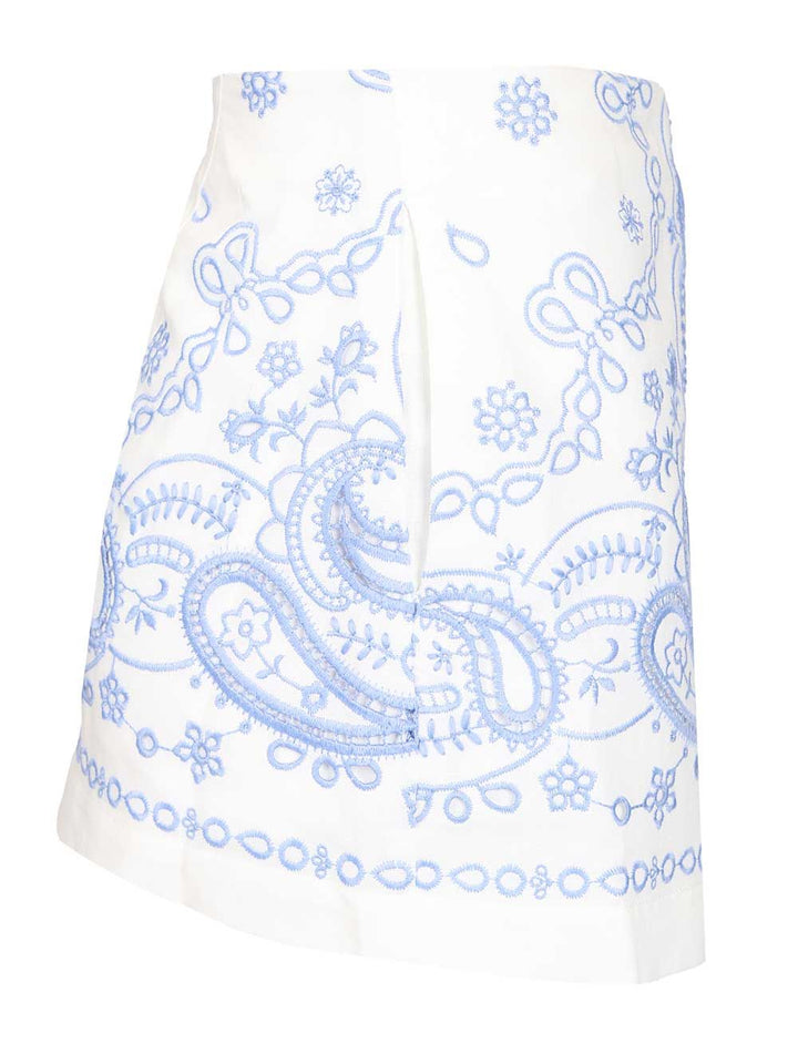 Self-Portrait Linen Shorts Trousers - White | e07589fd99dfe6e183a1232da77e02b7ddd968c1