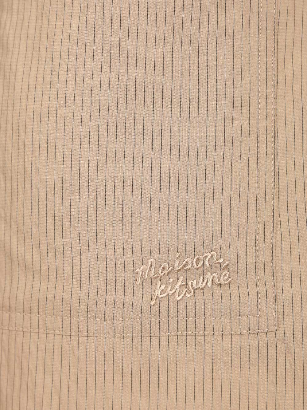Maison KitsunÉ Pantaloncini A Righe Trousers - Beige | adad43893aab3b83c9f778e98ead934d14d53e8a