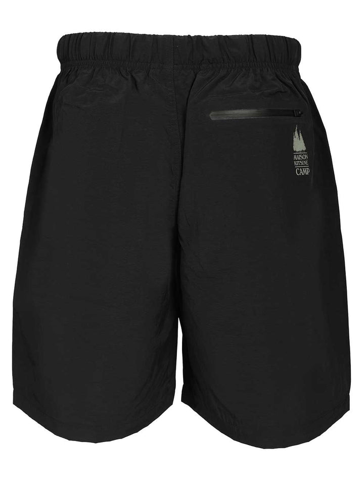 Maison KitsunÉ Technical Shorts Trousers - Black | 66047dc5ced931967bca6c40f09b13035b5b96bb