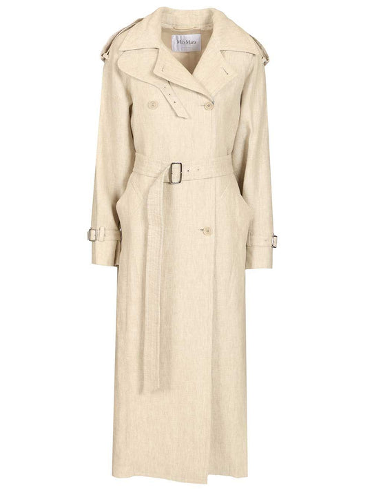 Trench Double Breasted Coat Coats White